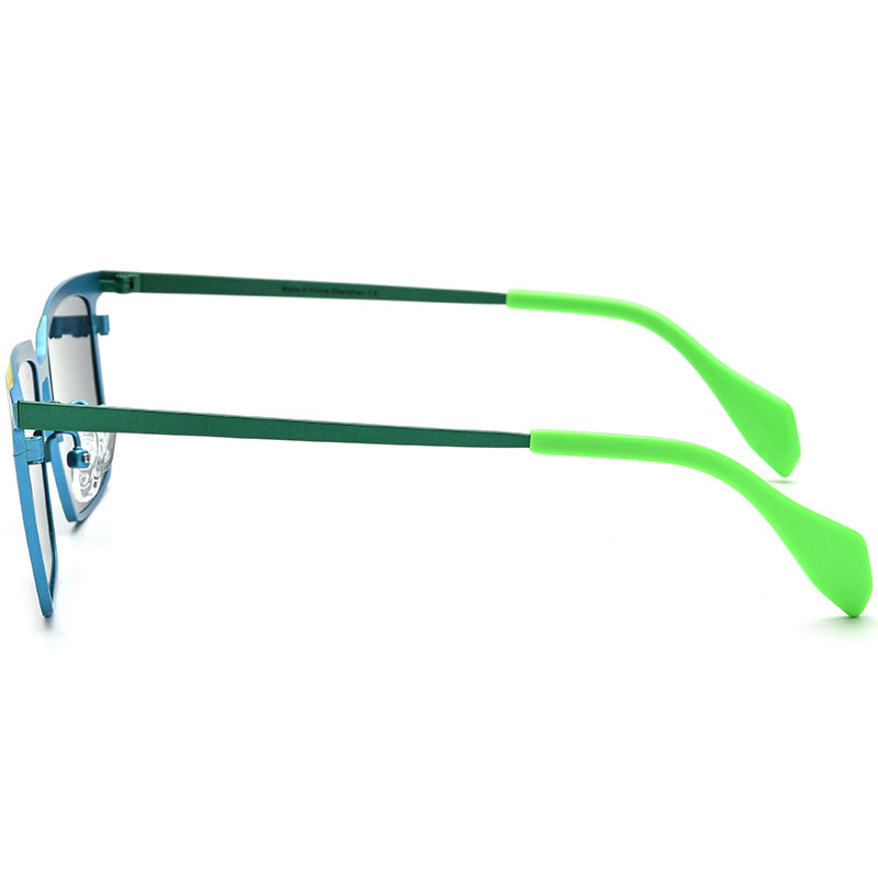 Multi-color pure titanium personalized sunglasses men and women color sunglasses square fashion cold good driving glasses